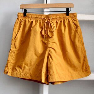 Standard Cloth UO Men's Mustard Yellow Nylon Mesh Lining Swim Shorts Size Large